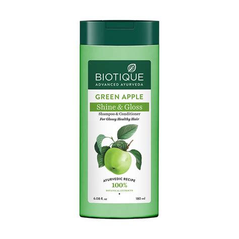 Buy Biotique Green Apple Shine & Gloss Shampoo & Conditioner| Promotes ...