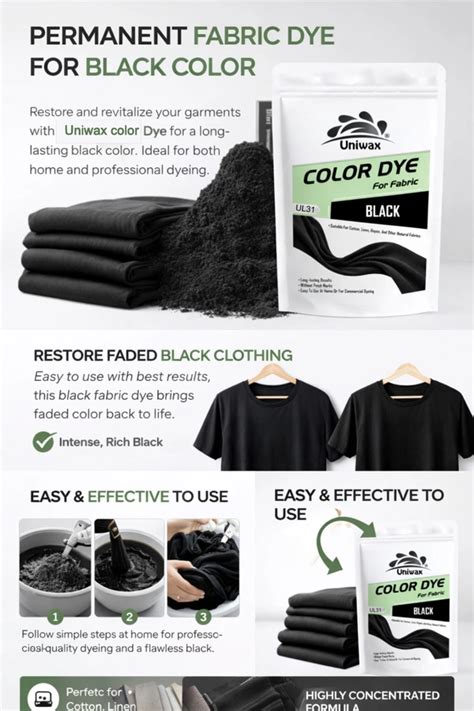 Uniwax Fabric Color Dye for Clothes | Strong, Long-Lasting Professional ...