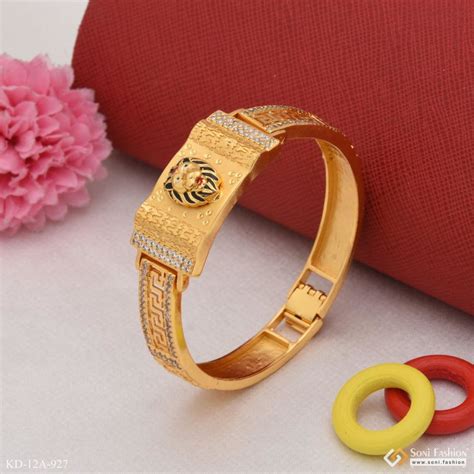 Lion with Diamond High-Quality Eye-Catching Design Kada for Men - Styl ...