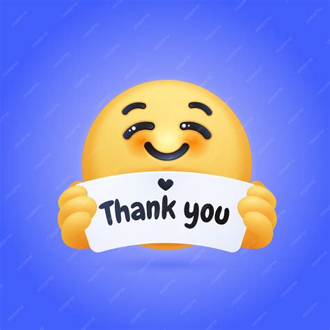 Premium Vector | Thank you emoji illustration