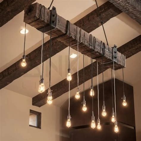 ANKUR WOODEN LOG ROPE HANGING VINTAGE COLLECTION CHANDELIER at the ...