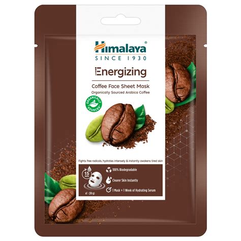 Buy Himalaya Energizing Coffee Sheet Mask - 30g – Himalaya Wellness (India)