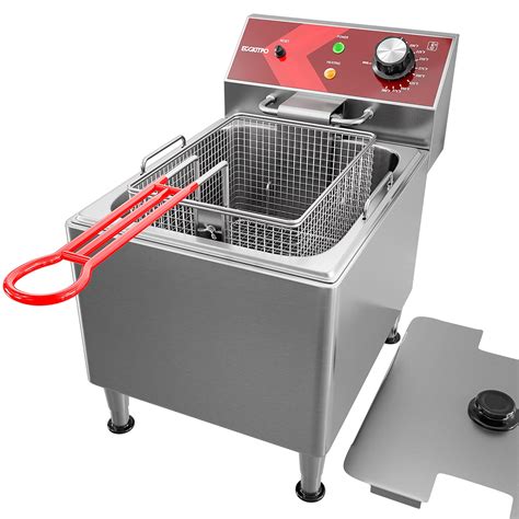 EGGKITPO Deep Fryer with Basket Commercial 12L Electric Countertop ...