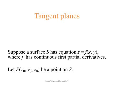 Tangent plane | PPTX