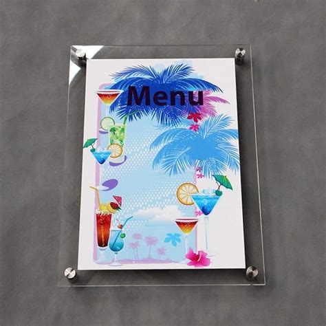 RIYA ENTERPRISE Premium Acrylic Wall Mount Display Frame | Clear Sign ...
