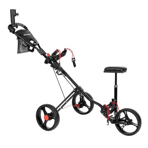 Buy Bonnlo Golf Push Pull Cart, Collapsible 3 Wheels Golf Trolley with ...