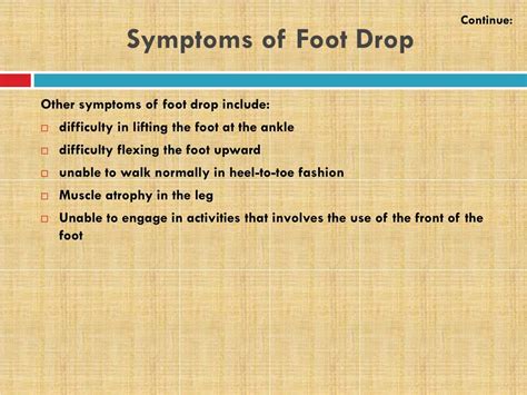 Foot Drop Symptoms