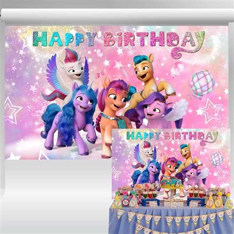 Buy My Little Pony Birthday Party Supplies Pink Backdrop New Generation ...