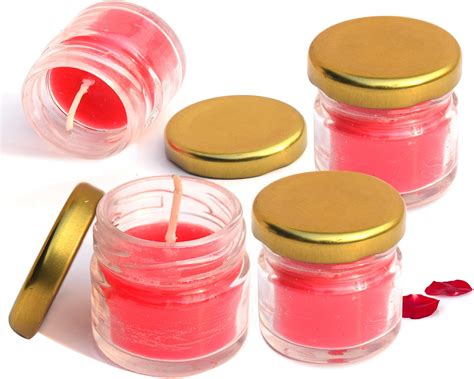 Pure Source India Rose Fragrance Scented Mini Jar Wax Candle - 30 Gram ...