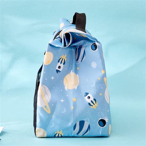 Buy Back To School Feast Fabric Space Print Lunch Bag from Home Centre ...