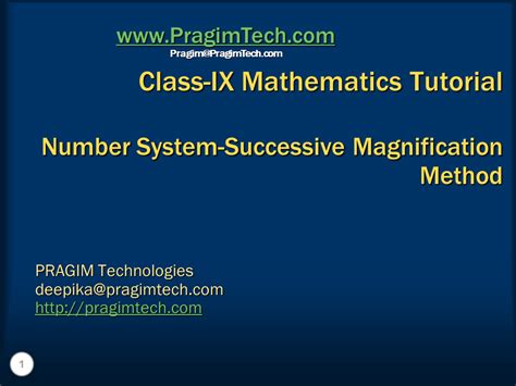 Image result for Successive Magnification Method