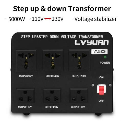 Buy 5000W Peak Voltage Converter Transformer Step Up / Step Down 220v ...