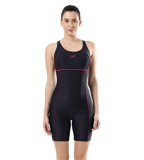 Buy Speedo Adult Female Classic Racerback Legsuit True Navy-Berry ...