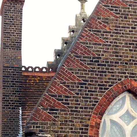 'Tumbling in' details up gable verge, Brighton | Brick architecture ...