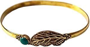 Buy athizay Brass Yellow Gold Bracelet Dainty Light Bracelet in Leaf ...