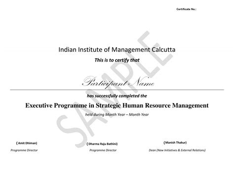 Executive Programme in Strategic Human Resource Management (EPSHRM ...