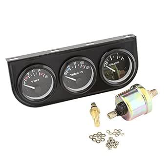 VGEBY 2' Triple Gauge Set Includes Oil Press & Water Temp Gauges ...