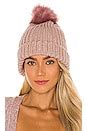Hat Attack Bryce Faux Fur Beanie in Blush | REVOLVE