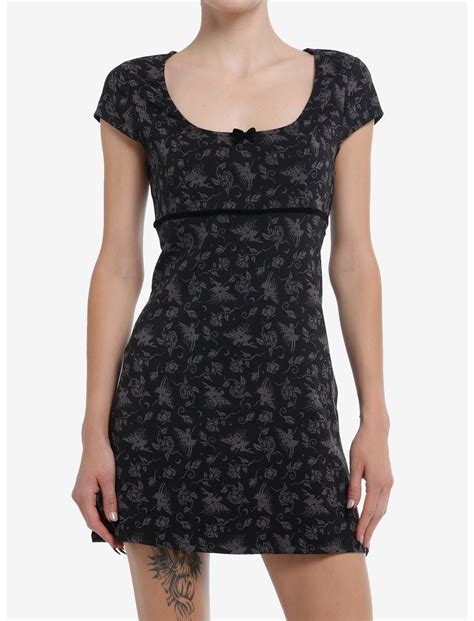Thorn & Fable Fairies & Roses Empire Waist Mini Dress | Hot Topic