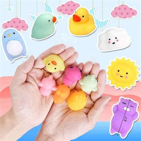 Buy 32 PCS Mochi Squishy Toys Mini Kawaii Stuff for Kids Small Animals ...