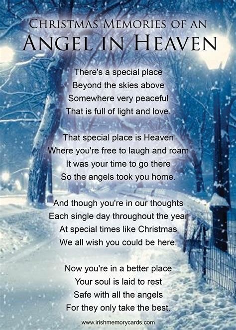 Christmas In Heaven Poem Printable - Printable Word Searches