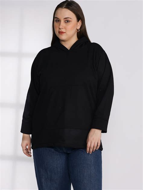 Black Fleece Hoodie - Solid l Sizes Upto 8XL l Plus Size l LDU