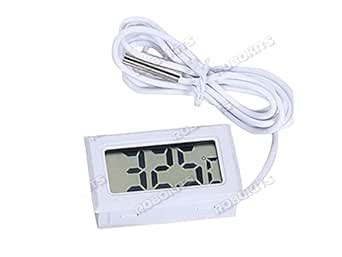 Mini LCD digital thermometer sensor wired for Room temperaure/fridges ...