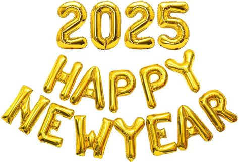 VCC Gold Happy New Year Balloons 2025, 16 Inch 2025 India | Ubuy