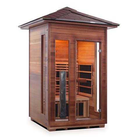 2 person infrared sauna | Rustic series | Enlighten saunas
