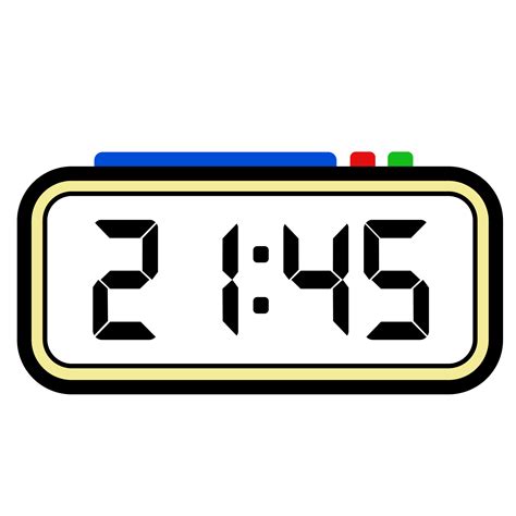 Digital Clock Time Show 21.45, Clock 24 Hours Illustration, Time ...