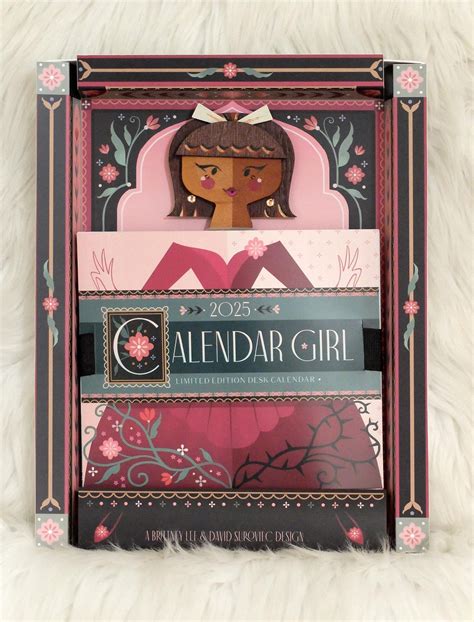 2025 Calendar Girl #20 of 500 - Brunette With Bow - Etsy