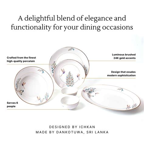 Porcelain Dinner Set 21 Pc | Shahi | Ichkan – ICHKAN by Day To Day