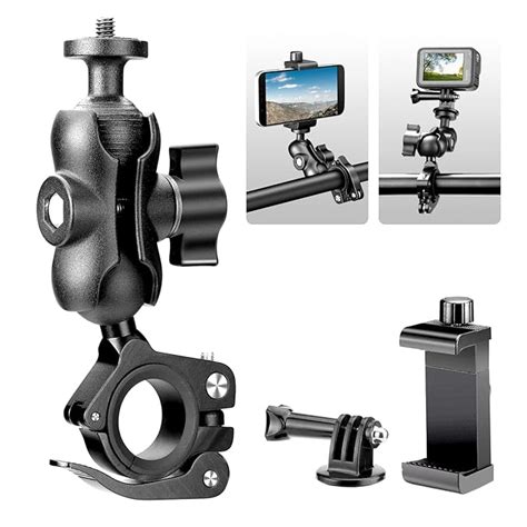 ULANZI MP-5 Aluminum Bike Motorcycle Handlebar Mount for GoPro & Phone ...