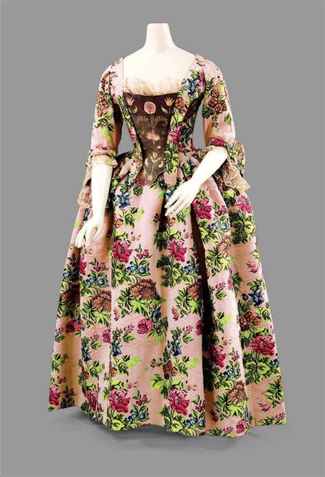 Gown from the mid(ish) 1700s made of Spitalfields silk. (See comment ...