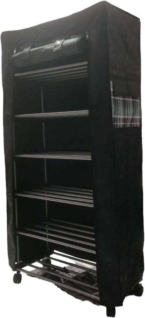 OBBO Multipurpose 6 Shelves/Layer Shoe Rack Organizer with Wheels and ...