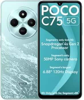 POCO C75 5G, Aqua Bliss (4GB, 64GB) - Price History