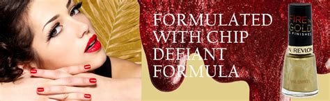 Buy Revlon Womens Fire 'N' Gold 5 Finishes Nail Enamel, Gold Sparkle, 8 ...