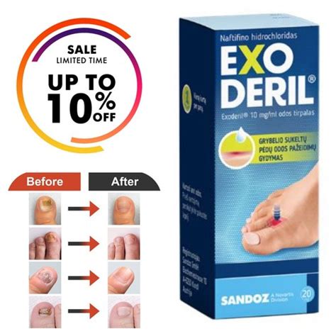 Sandoz Exoderil 1% BIG 20ML Anti Fungal Nail Treatment India | Ubuy