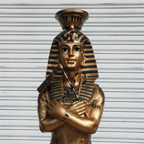 Egyptian Revival - 70" Egyptian Pharaoh Statue Floor Lamp