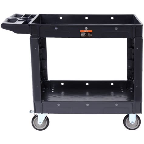Buy VEVOR Utility Service Cart, 2 Shelf 550LBS Heavy Duty Plastic ...
