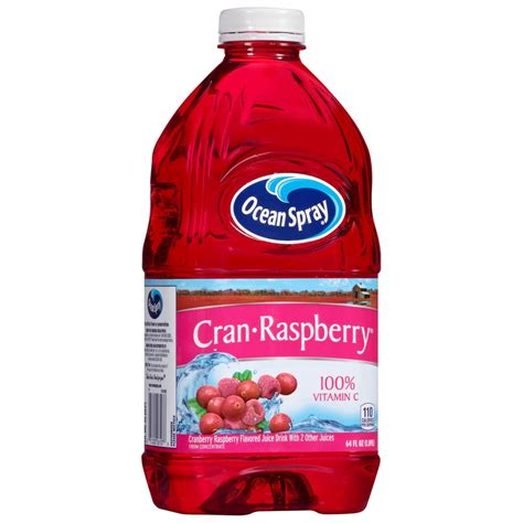 Ocean Spray Cran-Raspberry Juice Drink, 64 fl oz (1.89 ltr) (Pack of 12 ...