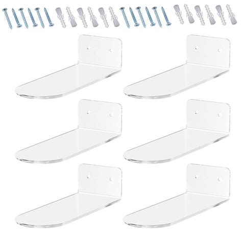 Buy Floating Shoe Display Shelf, Set of 6 Wall Acrylic Floating Shelves ...