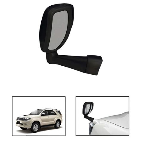 EXWAMB1 Car Bonnet Fender Rear Side Mirror Wide Angle View (Black)