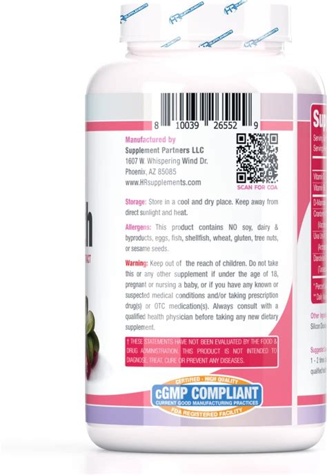 Buy HARVEST NATURALS Complete UT Health: D-Mannose & Cranberry Extract ...