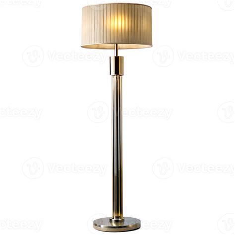 luxury floor lamp front elevation isolated on transparent background ...