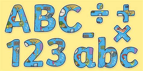 Science Themed Display Letters and Numbers Pack - Twinkl