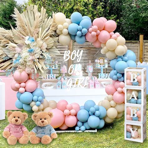 DIY Gender Reveal Party Decorations - 176pcs Pink and Blue Balloons ...