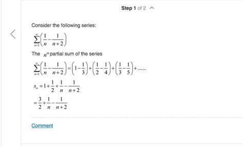 Image result for Parts Partial Sum Formula
