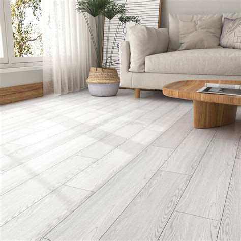 Off White Vinyl Plank Flooring Art3d 6 In. White Washed Peel And Stick
