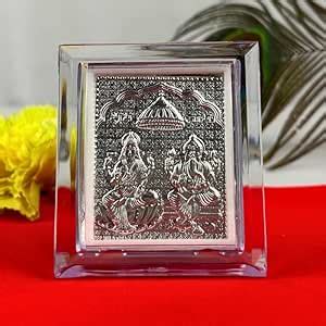 Benares Souvenirs Elegant 999 Silver Lakshmi Ganesha Photo Frame Divine ...